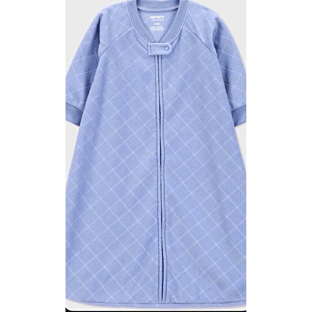 Carter's Blue Quilted Zip Wearable Blanket Sleep Sack, Size 3-6M